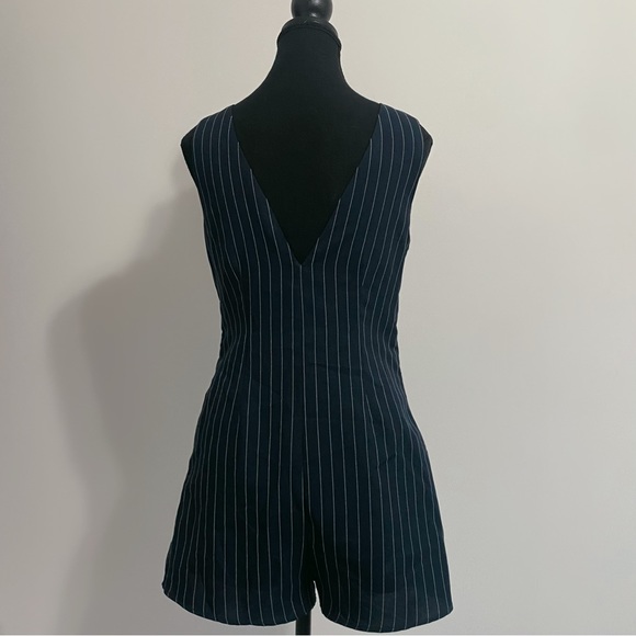 Fashion Nova - Navy Blue Skort Romper - Picture 6 of 9